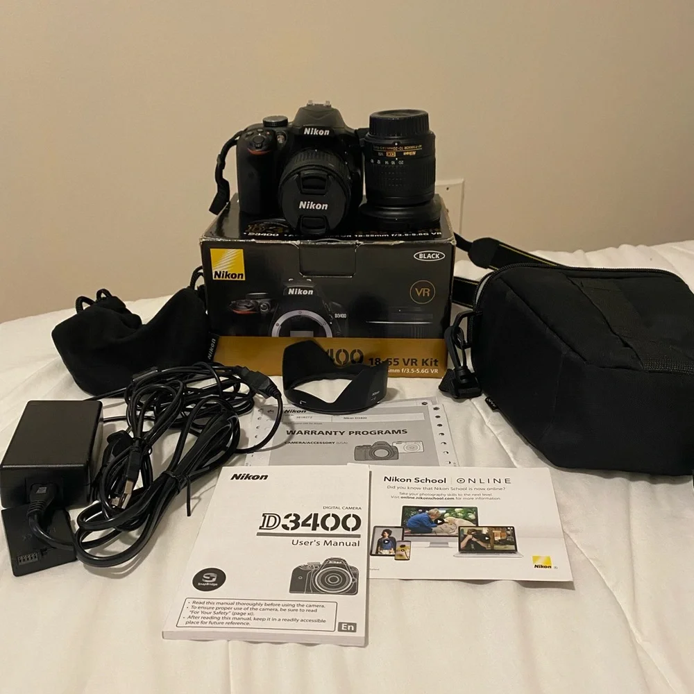 Nikon D3400 Black with 18-55mm Lens